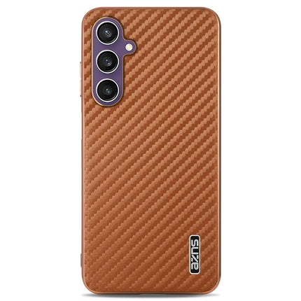 AZNS For Samsung Galaxy A05s 4G  /  M14 4G Case Electroplating Carbon Fiber Texture PU + TPU Phone Cover