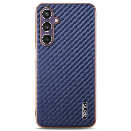 AZNS For Samsung Galaxy A05s 4G  /  M14 4G Case Electroplating Carbon Fiber Texture PU + TPU Phone Cover