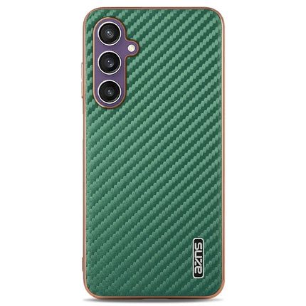 AZNS For Samsung Galaxy A05s 4G  /  M14 4G Case Electroplating Carbon Fiber Texture PU + TPU Phone Cover