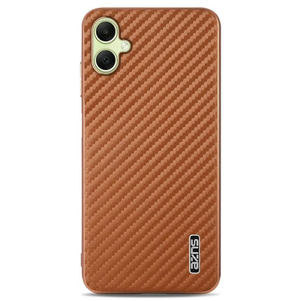 AZNS For Samsung Galaxy A06 Case Electroplating Carbon Fiber Texture PU + TPU Phone Cover