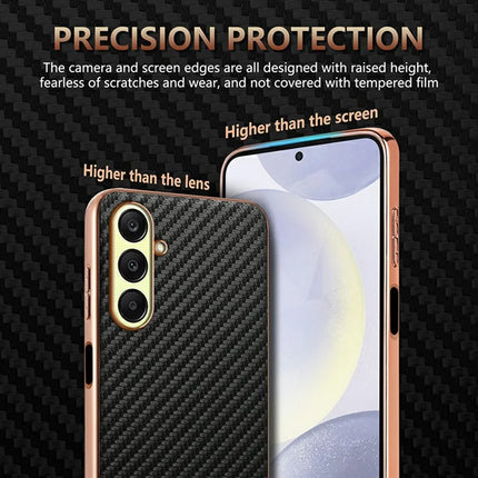 AZNS For Samsung Galaxy A26 5G Case Electroplating Carbon Fiber Texture PU + TPU Phone Cover