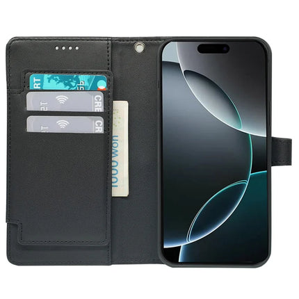For iPhone 16 Pro Max Case with 9 Card Slots PU Leather Stand Phone Cover