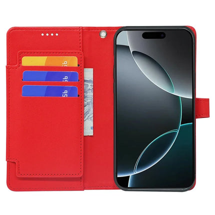 For iPhone 16 Pro Max Case with 9 Card Slots PU Leather Stand Phone Cover