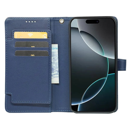For iPhone 16 Pro Max Case with 9 Card Slots PU Leather Stand Phone Cover