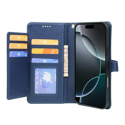 For iPhone 16 Pro Max Case with 9 Card Slots PU Leather Stand Phone Cover