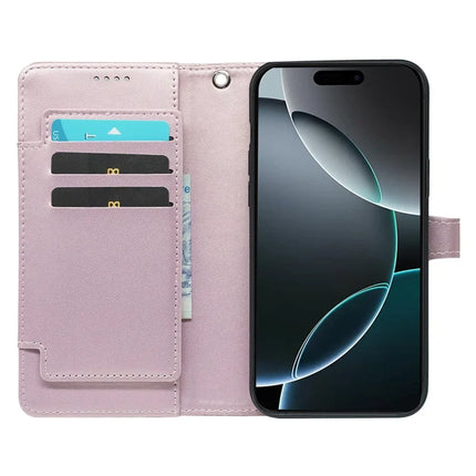 For iPhone 16 Pro Max Case with 9 Card Slots PU Leather Stand Phone Cover