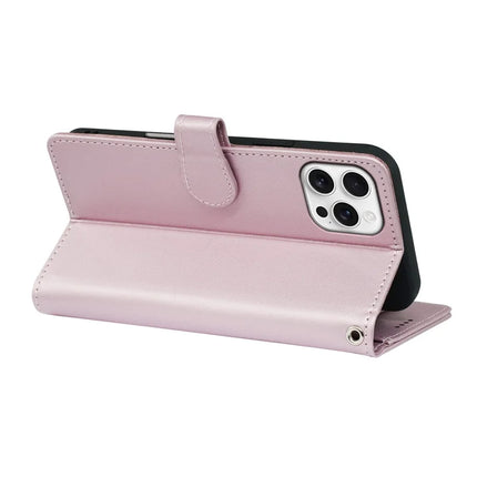 For iPhone 16 Pro Max Case with 9 Card Slots PU Leather Stand Phone Cover