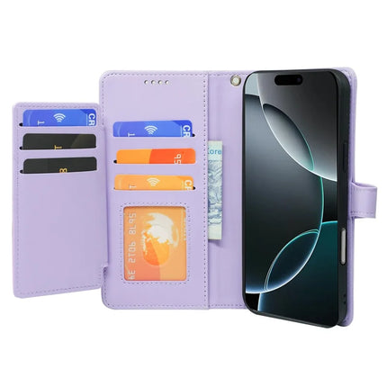 For iPhone 16 Pro Max Case with 9 Card Slots PU Leather Stand Phone Cover