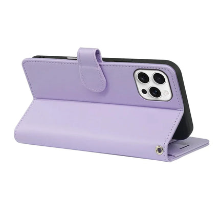For iPhone 16 Pro Max Case with 9 Card Slots PU Leather Stand Phone Cover