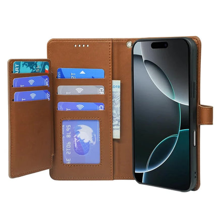For iPhone 16 Pro Max Case with 9 Card Slots PU Leather Stand Phone Cover