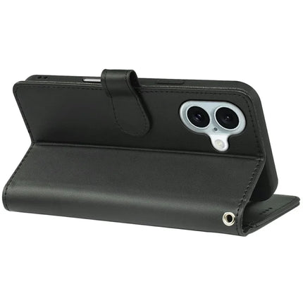 For iPhone 16 Plus Case with 9 Card Slots PU Leather Stand Phone Cover