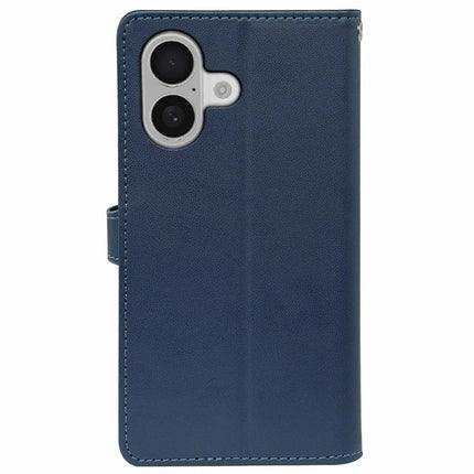 For iPhone 16 Plus Case with 9 Card Slots PU Leather Stand Phone Cover