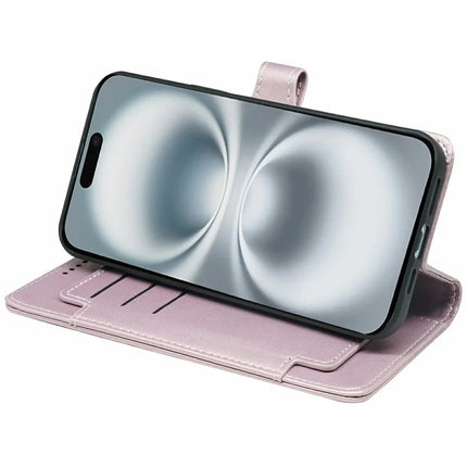 For iPhone 16 Plus Case with 9 Card Slots PU Leather Stand Phone Cover