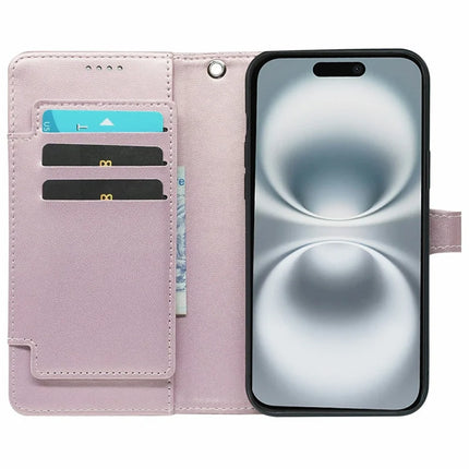 For iPhone 16 Plus Case with 9 Card Slots PU Leather Stand Phone Cover