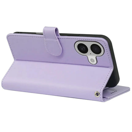 For iPhone 16 Plus Case with 9 Card Slots PU Leather Stand Phone Cover