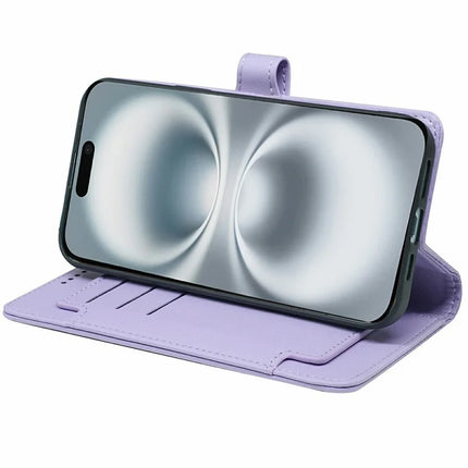 For iPhone 16 Plus Case with 9 Card Slots PU Leather Stand Phone Cover