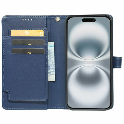 For iPhone 16 Case with 9 Card Slots PU Leather Stand Phone Cover