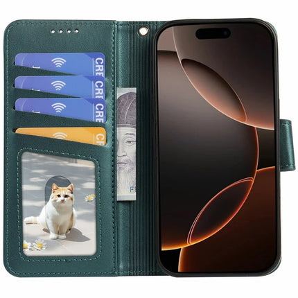 For iPhone 16 Pro Max Case Detachable 2 in 1 PU Leather Wallet Phone Cover