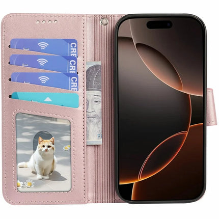 For iPhone 16 Pro Max Case Detachable 2 in 1 PU Leather Wallet Phone Cover