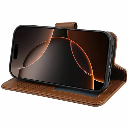 For iPhone 16 Pro Max Case Detachable 2 in 1 PU Leather Wallet Phone Cover