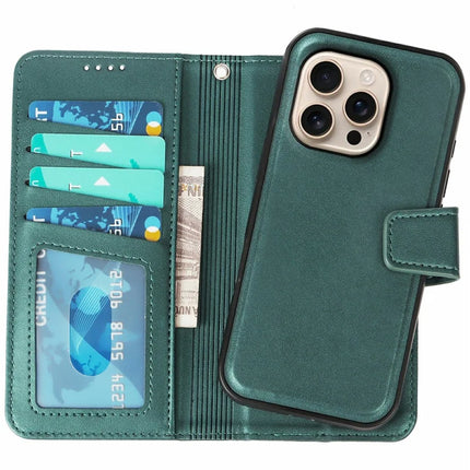 For iPhone 16 Pro Case Detachable 2 in 1 PU Leather Wallet Phone Cover