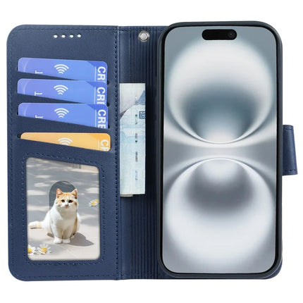For iPhone 16 Case Detachable 2 in 1 PU Leather Wallet Phone Cover