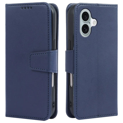 For iPhone 16 Case Detachable 2 in 1 PU Leather Wallet Phone Cover