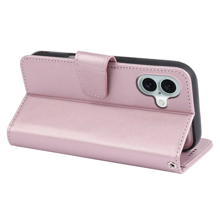 For iPhone 16 Case Detachable 2 in 1 PU Leather Wallet Phone Cover