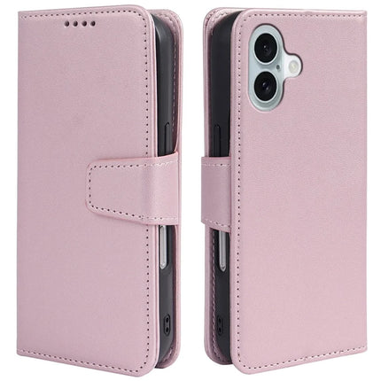For iPhone 16 Case Detachable 2 in 1 PU Leather Wallet Phone Cover
