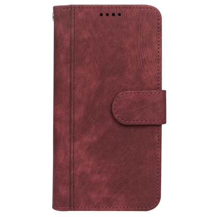 For iPhone 16 Pro Max Leather Case Line Pattern Wallet Phone Cover with 9 Card Slots