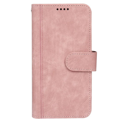 For iPhone 16 Pro Max Leather Case Line Pattern Wallet Phone Cover with 9 Card Slots