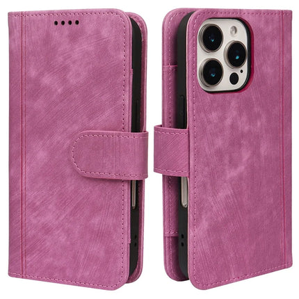 For iPhone 16 Pro Max Leather Case Line Pattern Wallet Phone Cover with 9 Card Slots