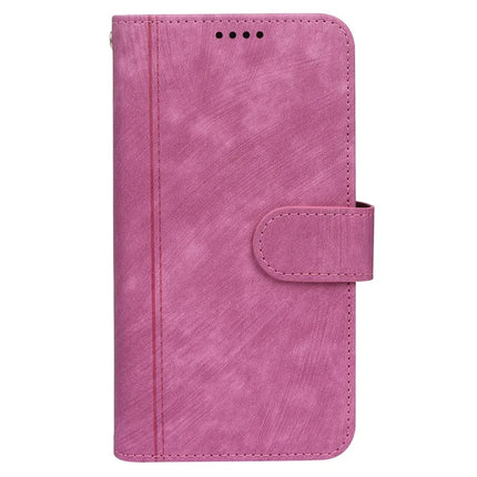For iPhone 16 Pro Max Leather Case Line Pattern Wallet Phone Cover with 9 Card Slots