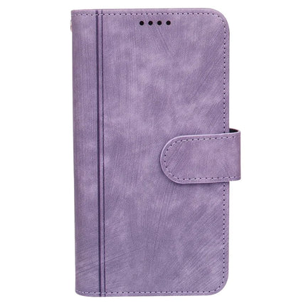 For iPhone 16 Pro Max Leather Case Line Pattern Wallet Phone Cover with 9 Card Slots