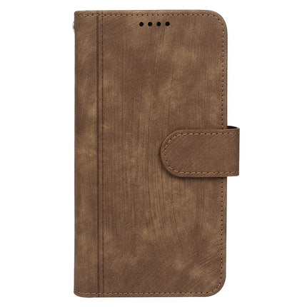 For iPhone 16 Pro Max Leather Case Line Pattern Wallet Phone Cover with 9 Card Slots