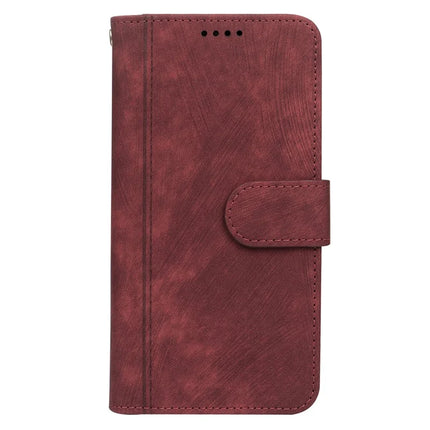 For iPhone 16 Plus Leather Case Line Pattern Wallet Phone Cover with 9 Card Slots