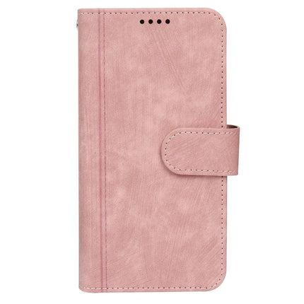 For iPhone 16 Plus Leather Case Line Pattern Wallet Phone Cover with 9 Card Slots