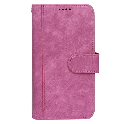 For iPhone 16 Plus Leather Case Line Pattern Wallet Phone Cover with 9 Card Slots
