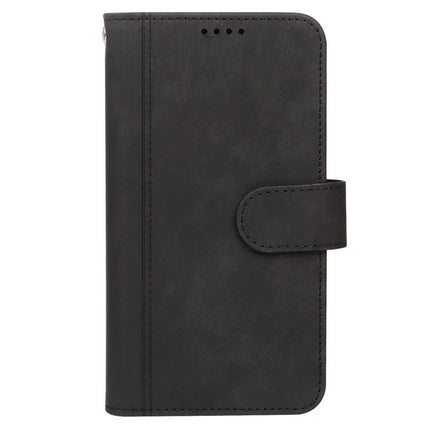 For iPhone 16 Leather Case Line Pattern Wallet Phone Cover with 9 Card Slots