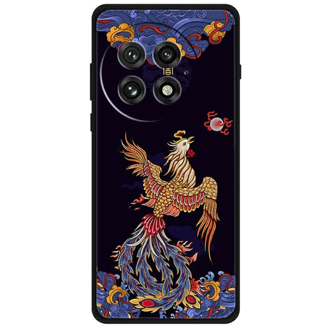 For OnePlus 13 Case Pattern Printing Anti-Scratch TPU Phone Cover - Phoenix Chasing The Sun