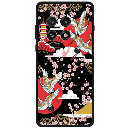 For OnePlus 13 Case Pattern Printing Anti-Scratch TPU Phone Cover - Four Cranes Soaring
