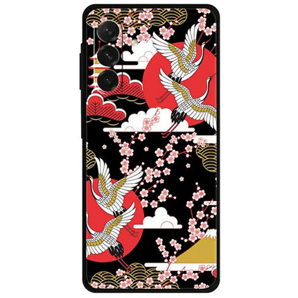 For Samsung Galaxy A26 5G Case Pattern Printing Anti Scratch TPU Phone Cover - Four Cranes Soaring