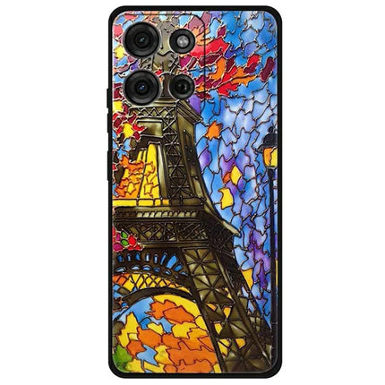 For Motorola Moto G75 5G Case Pattern Printing Anti-Scratch TPU Phone Cover - Iron Tower