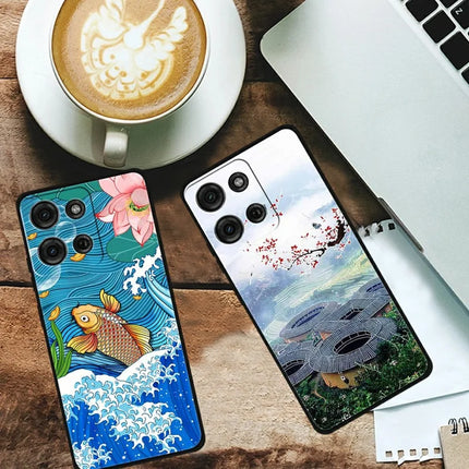 For Motorola Moto G75 5G Case Pattern Printing Anti-Scratch TPU Phone Cover