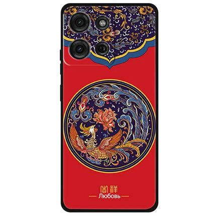 For Motorola Moto G75 5G Case Pattern Printing Anti-Scratch TPU Phone Cover - Phoenix Flower