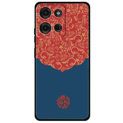For Motorola Moto G75 5G Case Pattern Printing Anti-Scratch TPU Phone Cover - Lace Auspicious Clouds