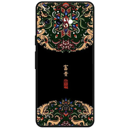 For Google Pixel 9a Case Pattern Printing Anti Scratch TPU Phone Cover - Wealthy  /  Black