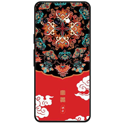 For Google Pixel 9a Case Pattern Printing Anti Scratch TPU Phone Cover - Richness  /  Red