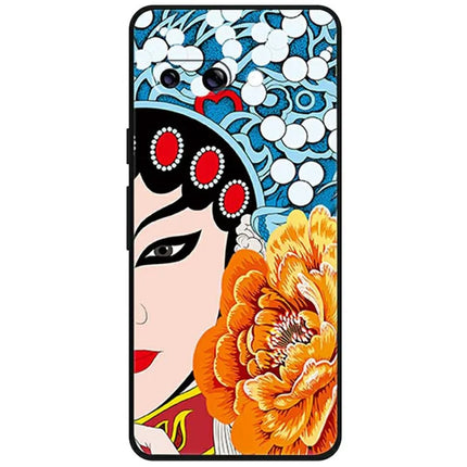 For Google Pixel 9a Case Pattern Printing Anti Scratch TPU Phone Cover - Peking Opera Face