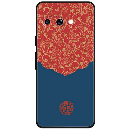 For Google Pixel 9a Case Pattern Printing Anti Scratch TPU Phone Cover - Lace Auspicious Clouds